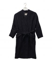 TOMORROW LAND（トゥモローランド）の古着「モヘアルールベルテッドコート」｜ネイビー