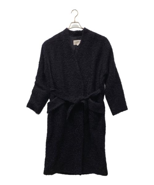 TOMORROW LAND（トゥモローランド）TOMORROW LAND (トゥモローランド) モヘアルールベルテッドコート ネイビー サイズ:44の古着・服飾アイテム