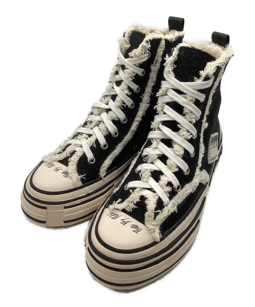 VESSEL（ベゼル）VESSEL (ベッセル) ハイカットスニーカー ブラック×ホワイト サイズ:240の古着・服飾アイテム