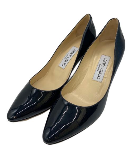 JIMMY CHOO（ジミーチュウ）JIMMY CHOO (ジミーチュウ) ヒールパンプス ネイビー サイズ:36の古着・服飾アイテム