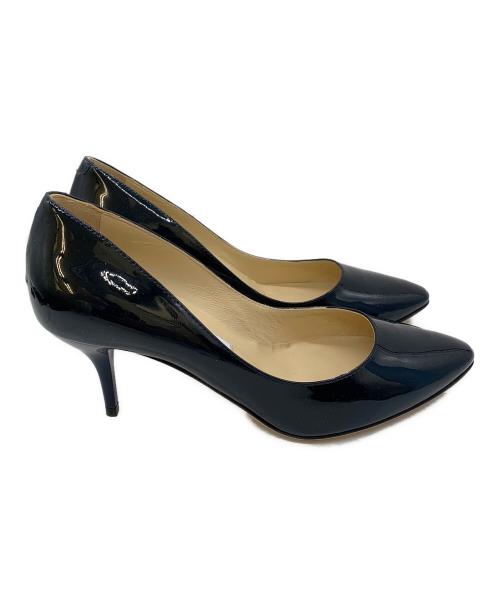 JIMMY CHOO（ジミーチュウ）JIMMY CHOO (ジミーチュウ) ヒールパンプス ネイビー サイズ:36の古着・服飾アイテム