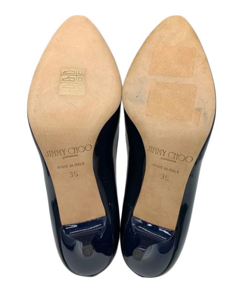 JIMMY CHOO（ジミーチュウ）JIMMY CHOO (ジミーチュウ) ヒールパンプス ネイビー サイズ:36の古着・服飾アイテム