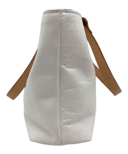 cogocoro（cogocoro）cogocoro (cogocoro) ハンドバッグ ホワイト×ブルーの古着・服飾アイテム