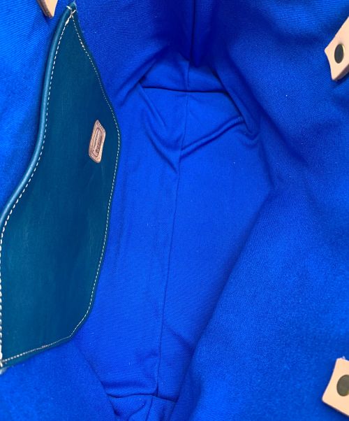 cogocoro（cogocoro）cogocoro (cogocoro) ハンドバッグ ホワイト×ブルーの古着・服飾アイテム