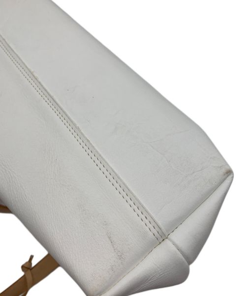 cogocoro（cogocoro）cogocoro (cogocoro) ハンドバッグ ホワイト×ブルーの古着・服飾アイテム