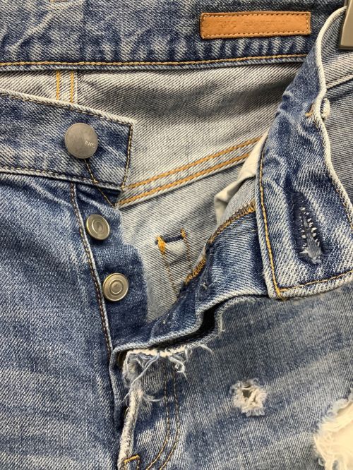 RHC Ron Herman（アールエイチシー ロンハーマン）RHC Ron Herman (アールエイチシーロンハーマン) ダメージ加工デニムパンツ インディゴ サイズ:29の古着・服飾アイテム