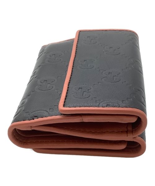 GUCCI（グッチ）GUCCI (グッチ) 3つ折り財布 ブラックの古着・服飾アイテム