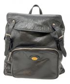 GUCCIグッチ）の古着「レザーリュック」｜ブラック