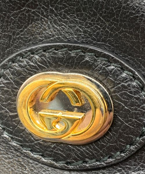 GUCCI（グッチ）GUCCI (グッチ) レザーリュック ブラックの古着・服飾アイテム