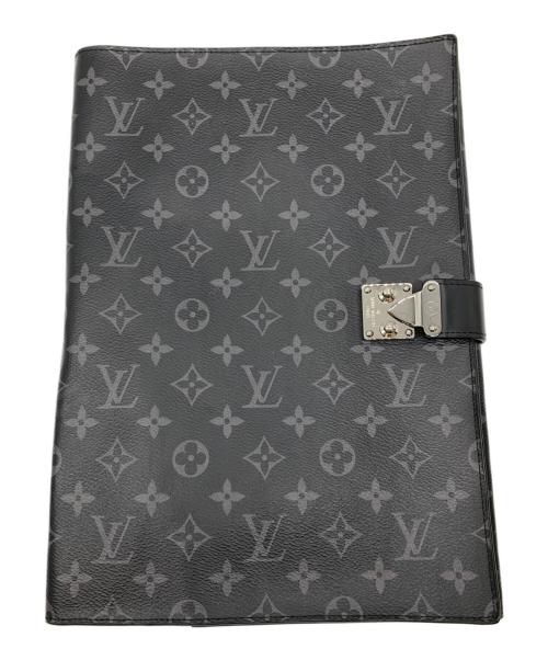 LOUIS VUITTON（ルイ ヴィトン）LOUIS VUITTON (ルイ ヴィトン) クラッチバッグ ブラック×ネイビーの古着・服飾アイテム