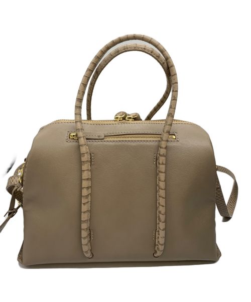 VIOLAd'ORO（ヴィオラドーロ）VIOLAd'ORO (ヴィオラドーロ) 2WAYバッグ ベージュの古着・服飾アイテム