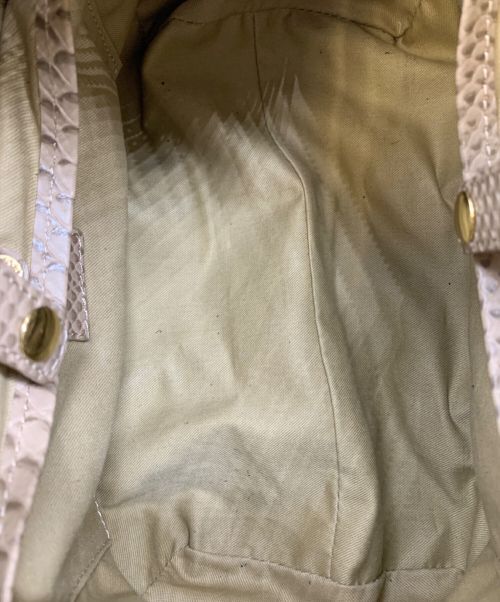 VIOLAd'ORO（ヴィオラドーロ）VIOLAd'ORO (ヴィオラドーロ) 2WAYバッグ ベージュの古着・服飾アイテム