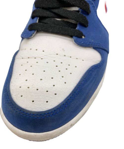 NIKE（ナイキ）NIKE (ナイキ) AIR JORDAN 1 MID SE ブルー×レッド サイズ:270の古着・服飾アイテム