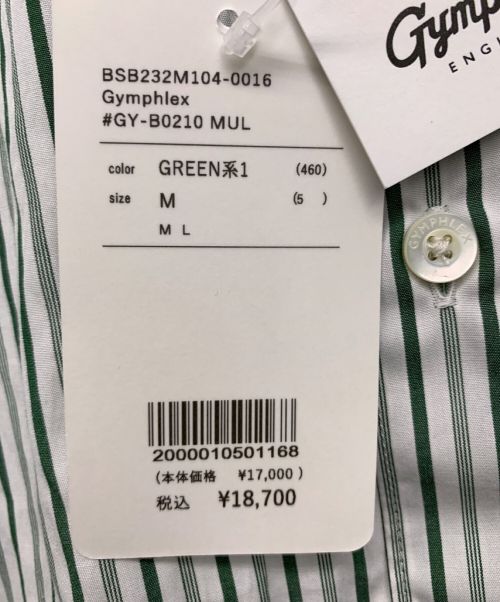 Gymphlex（ジムフレックス）Gymphlex (ジムフレックス) ストライプシャツ ホワイト サイズ:M 未使用品の古着・服飾アイテム