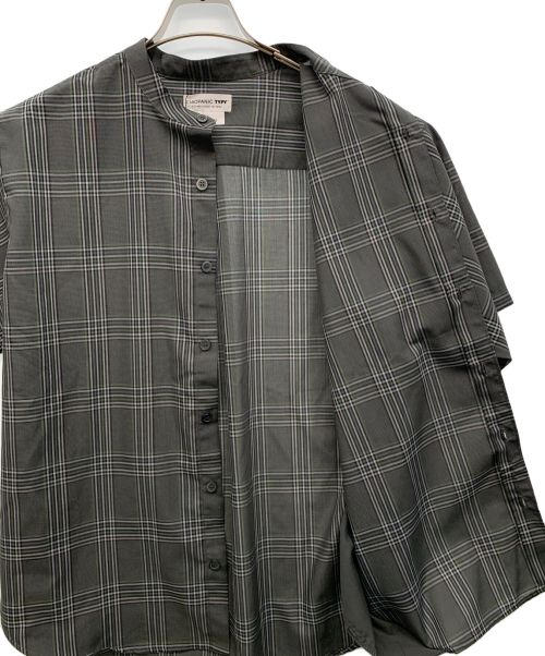 CIAOPANIC TYPY（チャオパニックティピー）CIAOPANIC TYPY (チャオパニックティピー) 速乾テックリネンチェックバンドカラーシャツ セットアップ グレー サイズ:M 未使用品の古着・服飾アイテム