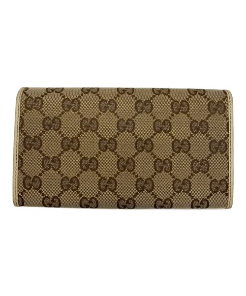 GUCCI（グッチ）GUCCI (グッチ) 長財布 ブラウンの古着・服飾アイテム