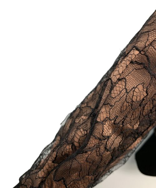 GUCCI（グッチ）GUCCI (グッチ) レースブルゾンジャケット ブラック サイズ:38の古着・服飾アイテム