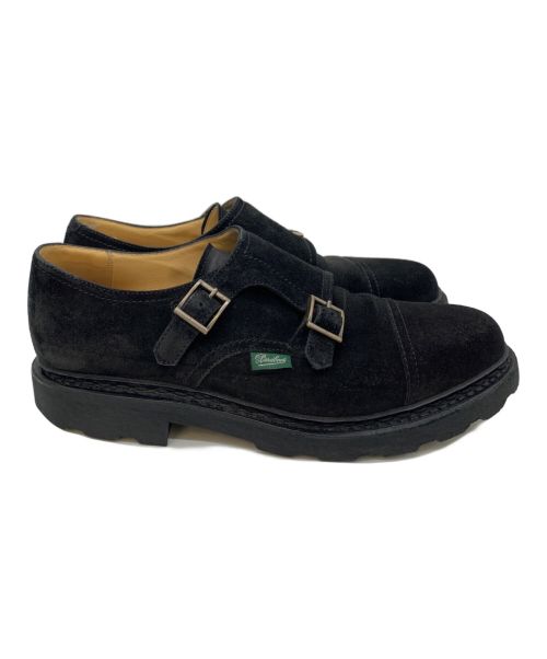PARABOOT（パラブーツ）PARABOOT (パラブーツ) ダブルモンクスエードシューズ ブラック サイズ:6　1/2の古着・服飾アイテム