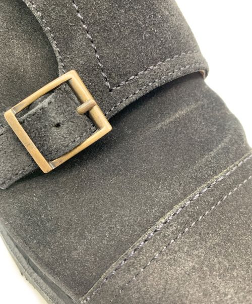 PARABOOT（パラブーツ）PARABOOT (パラブーツ) ダブルモンクスエードシューズ ブラック サイズ:6　1/2の古着・服飾アイテム