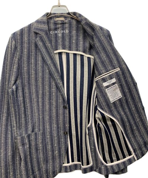 CIRCOLO 1901（チルコロ1901）Circolo 1901 (チルコロ1901) ジャケット ネイビー×グレー サイズ:‐の古着・服飾アイテム