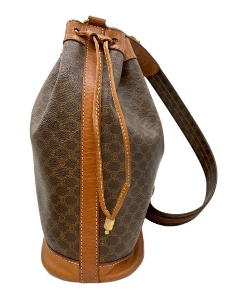 CELINE（セリーヌ）CELINE (セリーヌ) 巾着ショルダーバッグ ブラウンの古着・服飾アイテム