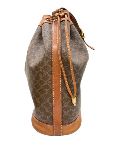 CELINE（セリーヌ）CELINE (セリーヌ) 巾着ショルダーバッグ ブラウンの古着・服飾アイテム