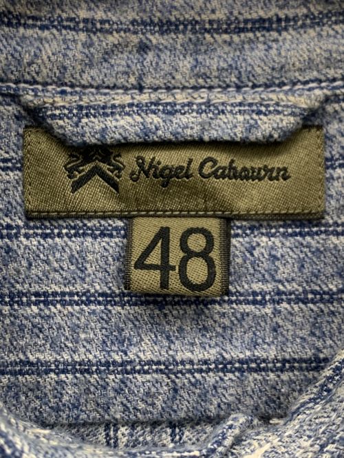 NIGEL CABOURN（ナイジェルケーボン）NIGEL CABOURN (ナイジェルケーボン) シャツジャケット ブルー サイズ:48の古着・服飾アイテム