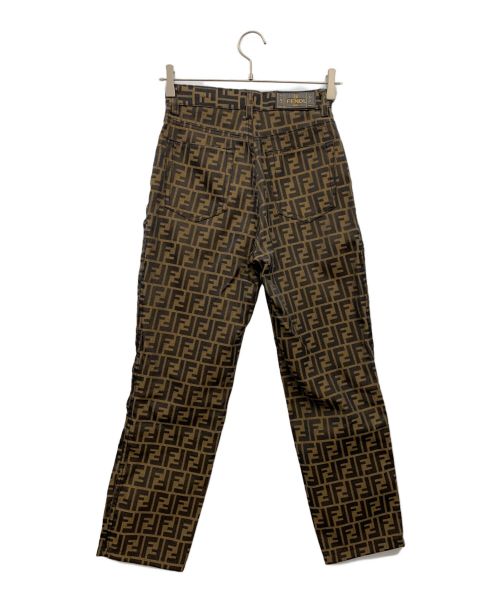 FENDI JEANS（フェンディ ジーンズ）FENDI jeans (フェンディ ジーンズ) パンツ ブラック×ブラウン サイズ:27incの古着・服飾アイテム