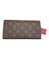 LOUIS VUITTON (ルイ ヴィトン) 長財布 ブラウン×ピンク：43000円