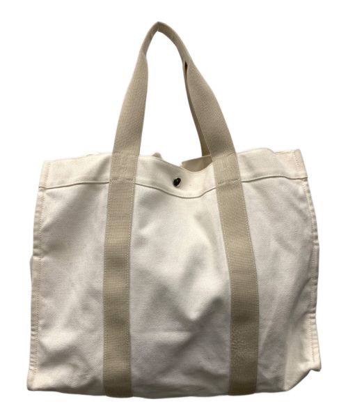 HERMES（エルメス）HERMES (エルメス) キャンバストートバッグ ホワイトの古着・服飾アイテム