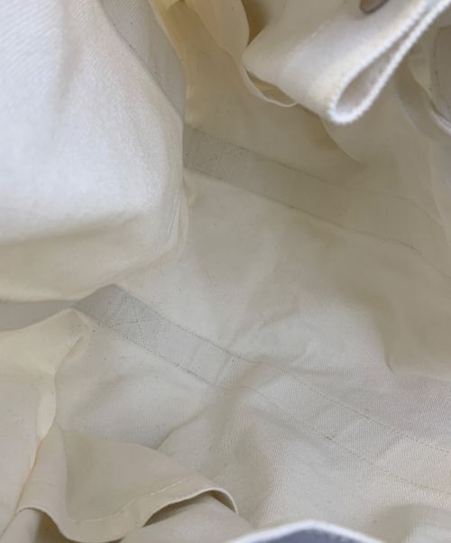 HERMES（エルメス）HERMES (エルメス) キャンバストートバッグ ホワイトの古着・服飾アイテム