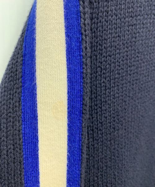 POLO RALPH LAUREN（ポロ・ラルフローレン）POLO RALPH LAUREN (ポロ・ラルフローレン) ジップアップニット ネイビー サイズ:XLの古着・服飾アイテム