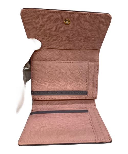 PAUL SMITH（ポールスミス）Paul Smith (ポールスミス) 3つ折り財布 グレー×ピンクの古着・服飾アイテム