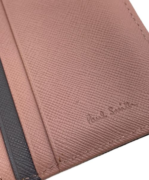 PAUL SMITH（ポールスミス）Paul Smith (ポールスミス) 3つ折り財布 グレー×ピンクの古着・服飾アイテム