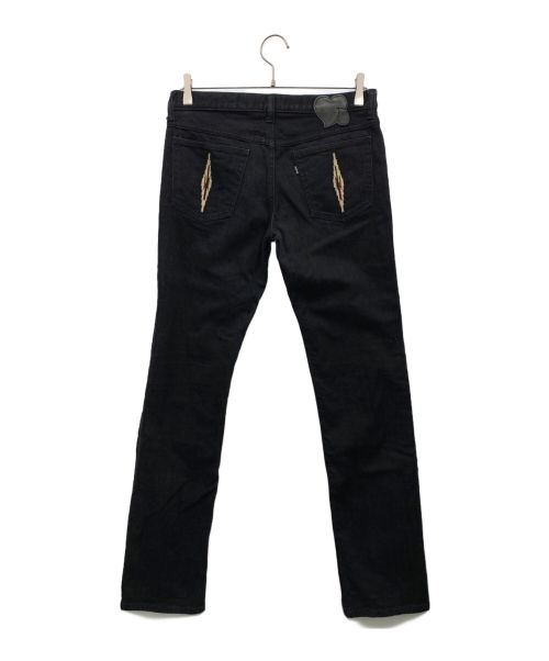 NUMBER (N)INE（ナンバーナイン）NUMBER (N)INE (ナンバーナイン) オルテガデニムパンツ ブラック サイズ:3の古着・服飾アイテム