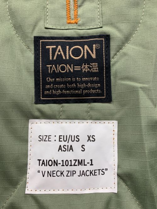 TAION（タイオン）TAION (タイオン) Ｖネックジップジャケット オレンジ サイズ:EU XSの古着・服飾アイテム