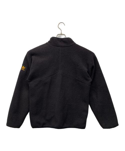 adidas Originals（アディダスオリジナル）adidas originals (アディダスオリジナル) シェルパ ボアフリースジャケット ブラック×イエロー サイズ:Lの古着・服飾アイテム