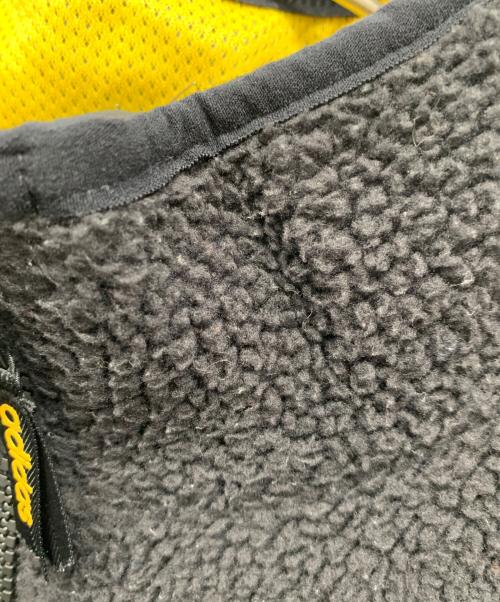 adidas Originals（アディダスオリジナル）adidas originals (アディダスオリジナル) シェルパ ボアフリースジャケット ブラック×イエロー サイズ:Lの古着・服飾アイテム