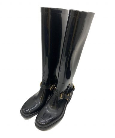 中古・古着通販】JIMMY CHOO (ジミーチュウ) レインブーツ ブラック