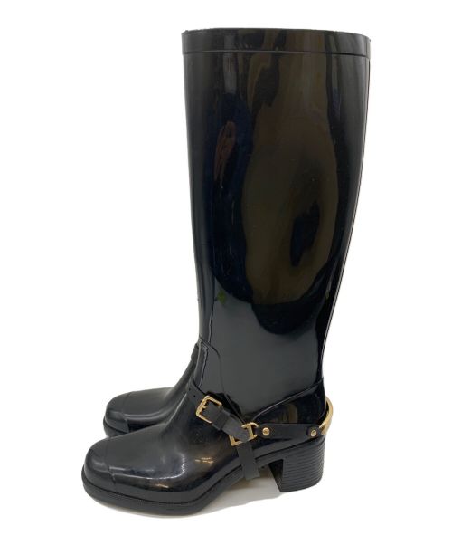 JIMMY CHOO（ジミーチュウ）JIMMY CHOO (ジミーチュウ) レインブーツ ブラック サイズ:37の古着・服飾アイテム