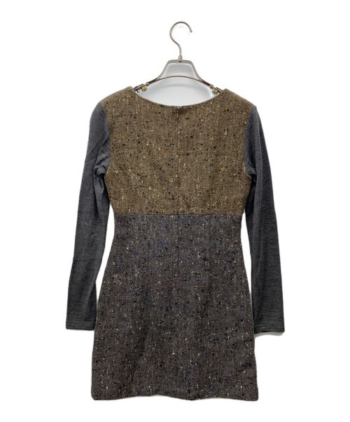 DOLCE & GABBANA（ドルチェ＆ガッバーナ）DOLCE & GABBANA (ドルチェ＆ガッバーナ) ワンピース ブラウン×グレー サイズ:‐の古着・服飾アイテム