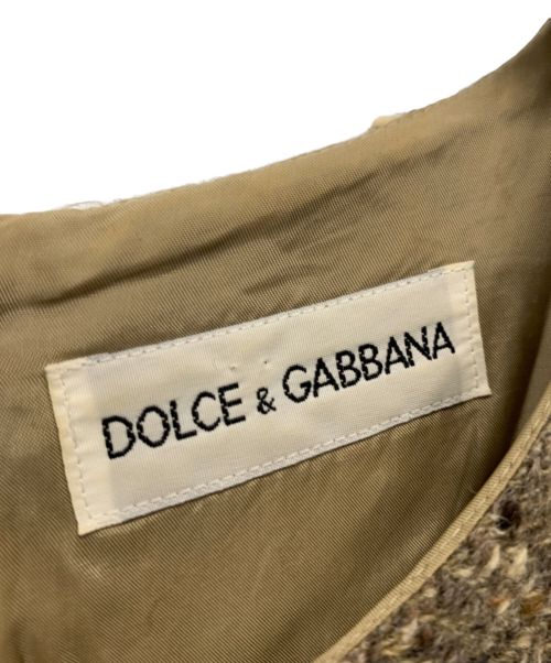 DOLCE & GABBANA（ドルチェ＆ガッバーナ）DOLCE & GABBANA (ドルチェ＆ガッバーナ) ワンピース ブラウン×グレー サイズ:‐の古着・服飾アイテム