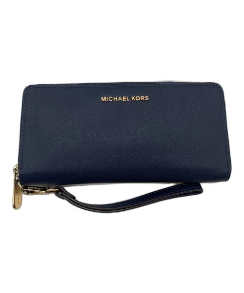 MICHAEL KORS（マイケル・コース）MICHAEL KORS (マイケルコース) 長財布 ネイビーの古着・服飾アイテム