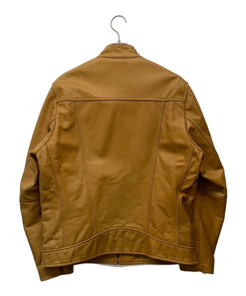 UNIQLO（ユニクロ）UNIQLO (ユニクロ) シングル ライダース レザー ジャケット ブラウン サイズ:Lの古着・服飾アイテム