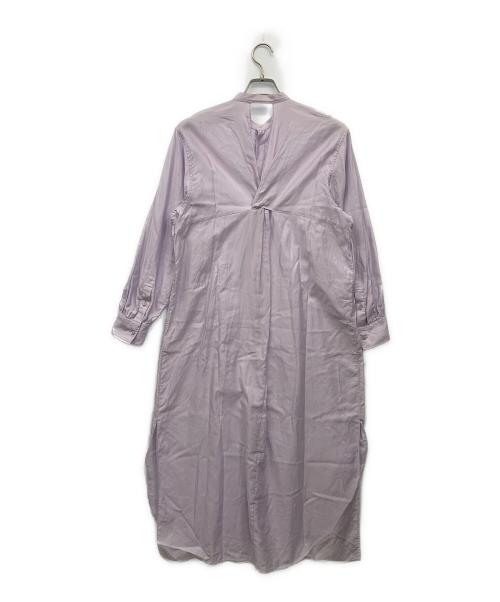 TOMORROW LAND（トゥモローランド）TOMORROW LAND (トゥモローランド) コットンモールスキン バンドカラーシャツワンピース パープル サイズ:36の古着・服飾アイテム