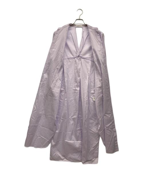 TOMORROW LAND（トゥモローランド）TOMORROW LAND (トゥモローランド) コットンモールスキン バンドカラーシャツワンピース パープル サイズ:36の古着・服飾アイテム