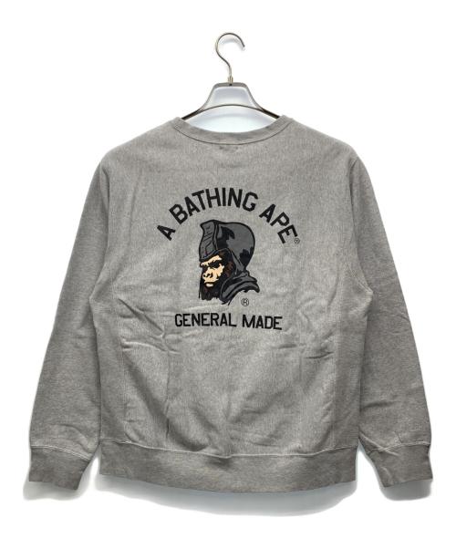 A BATHING APE（ア ベイシング エイプ）A BATHING APE (アベイシングエイプ) スウェット グレー サイズ:Mの古着・服飾アイテム