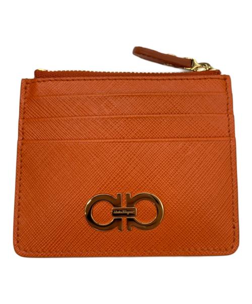 Salvatore Ferragamo（サルヴァトーレ フェラガモ）Salvatore Ferragamo (サルヴァトーレ フェラガモ) カードケース オレンジの古着・服飾アイテム