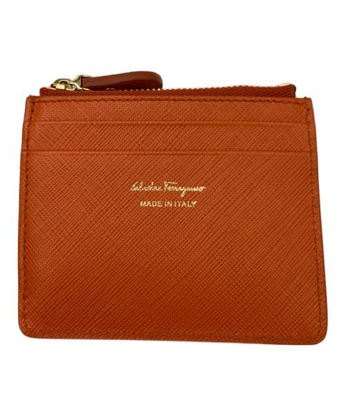 Salvatore Ferragamo（サルヴァトーレ フェラガモ）Salvatore Ferragamo (サルヴァトーレ フェラガモ) カードケース オレンジの古着・服飾アイテム