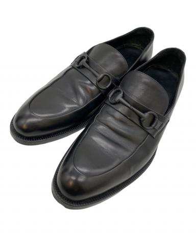 中古・古着通販】GUCCI (グッチ) ホースビットローファー ブラック